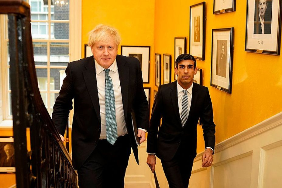 Boris Johnson y Rishi Sunak