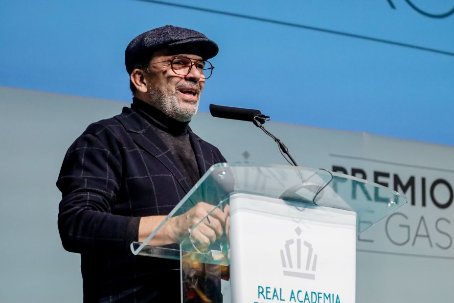 El ganador del Premio Nacional de Gastronomía al Mejor Jefe de Cocina, Jesús Sánchez, interviene durante la entrega de los 47º Premios Nacionales de Gastronomía, . Foto: Europa Press 