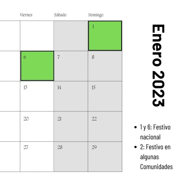 Calendario Enero minimalista 2022 en color blanco y negro  (1)