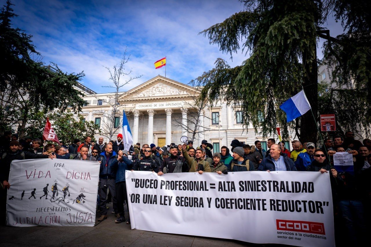 Los buzos profesionales, en pie de guerra para poder adelantar su edad de jubilación