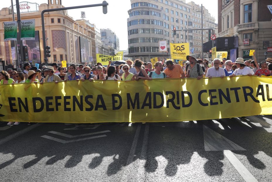 Manifestación a favor de Madrid Central en Madrid