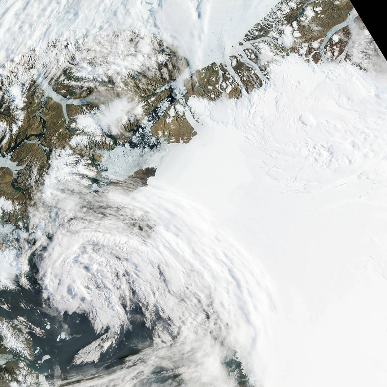 Descubren una nueva causa del rápido deshielo en Groenlandia. Foto: NASA