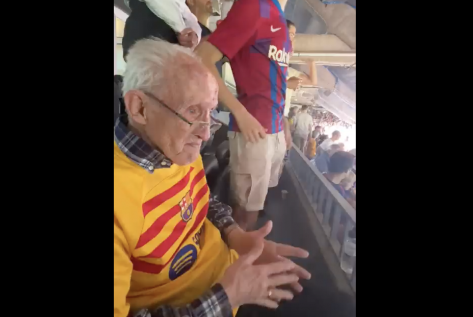 VÍDEO: Sorprende a su abuelo llevándole al Camp Nou y esta es su emocionante reacción