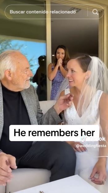 VÍDEO: La emoción de una joven cuando su padre con demencia la recuerda el día de su boda. Foto: TikTok