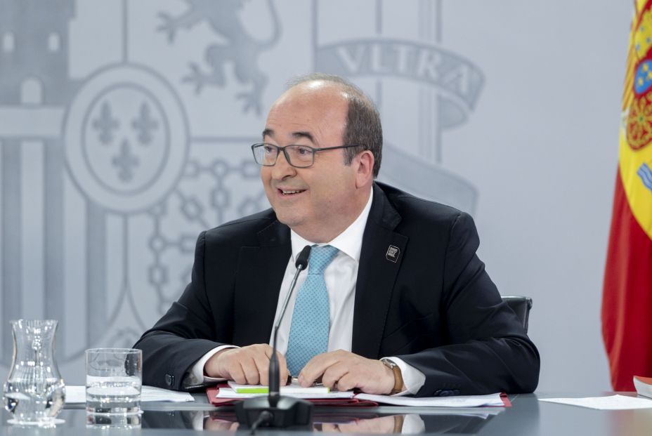 El ministro de Cultura y Deporte, Miquel Iceta, durante una rueda de prensa posterior al Consejo de Ministros
