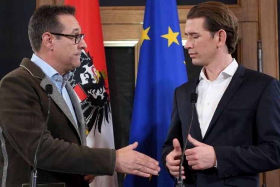 Heinz-Christian Strache y Sebastian Kurz 