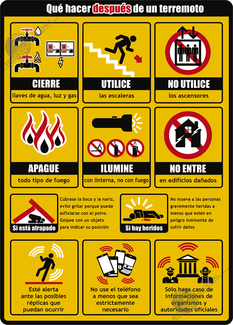 qué hacer despues del terremoto