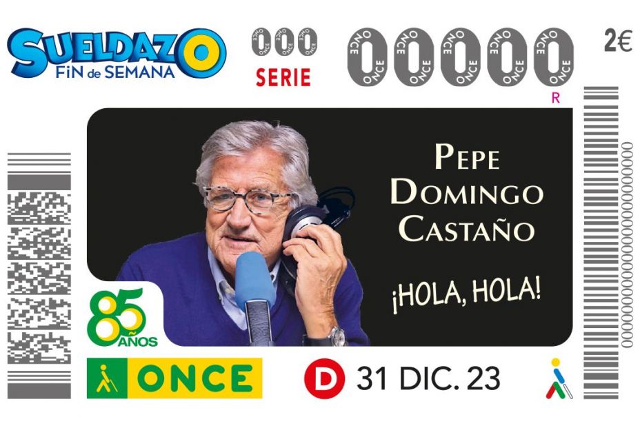Cupón de la ONCE en homenaje a Pepe Domingo Castaño