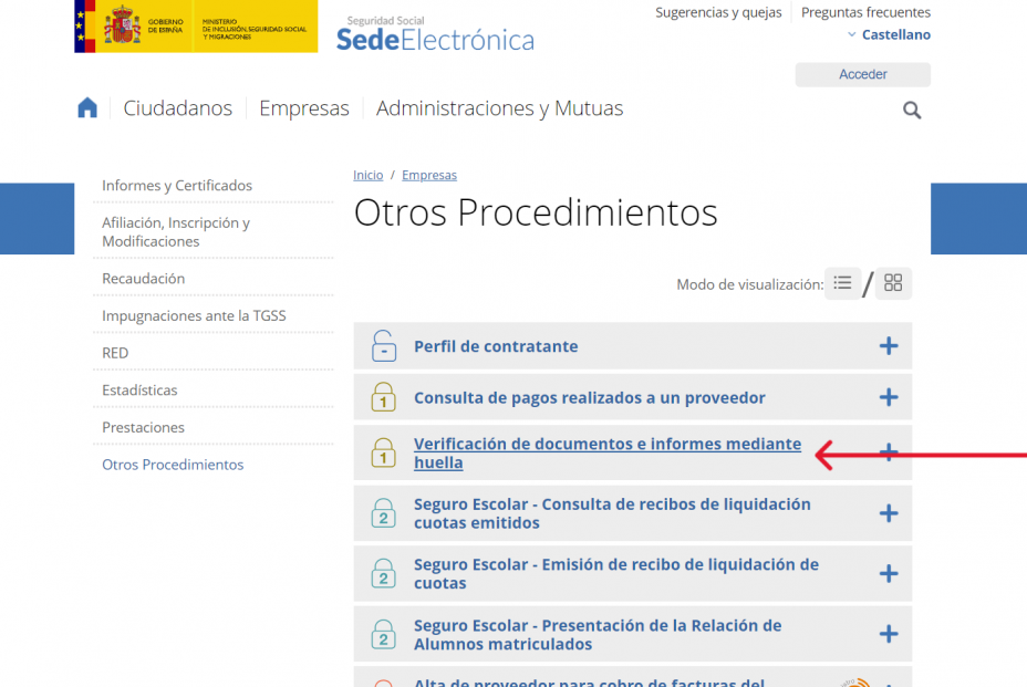 Cómo verificar la autenticidad de un documento a través de la Seguridad Social (Seguridad Social)