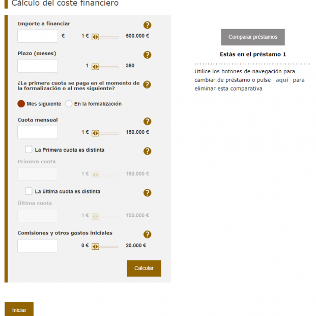 En qué consiste el simulador de coste financiero del Banco de España (Portal del Cliente Bancario)