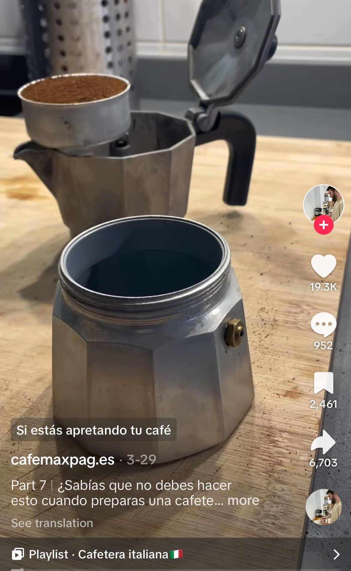 Este es el error que todos cometemos al preparar el café en cafetera italiana (TikTok)