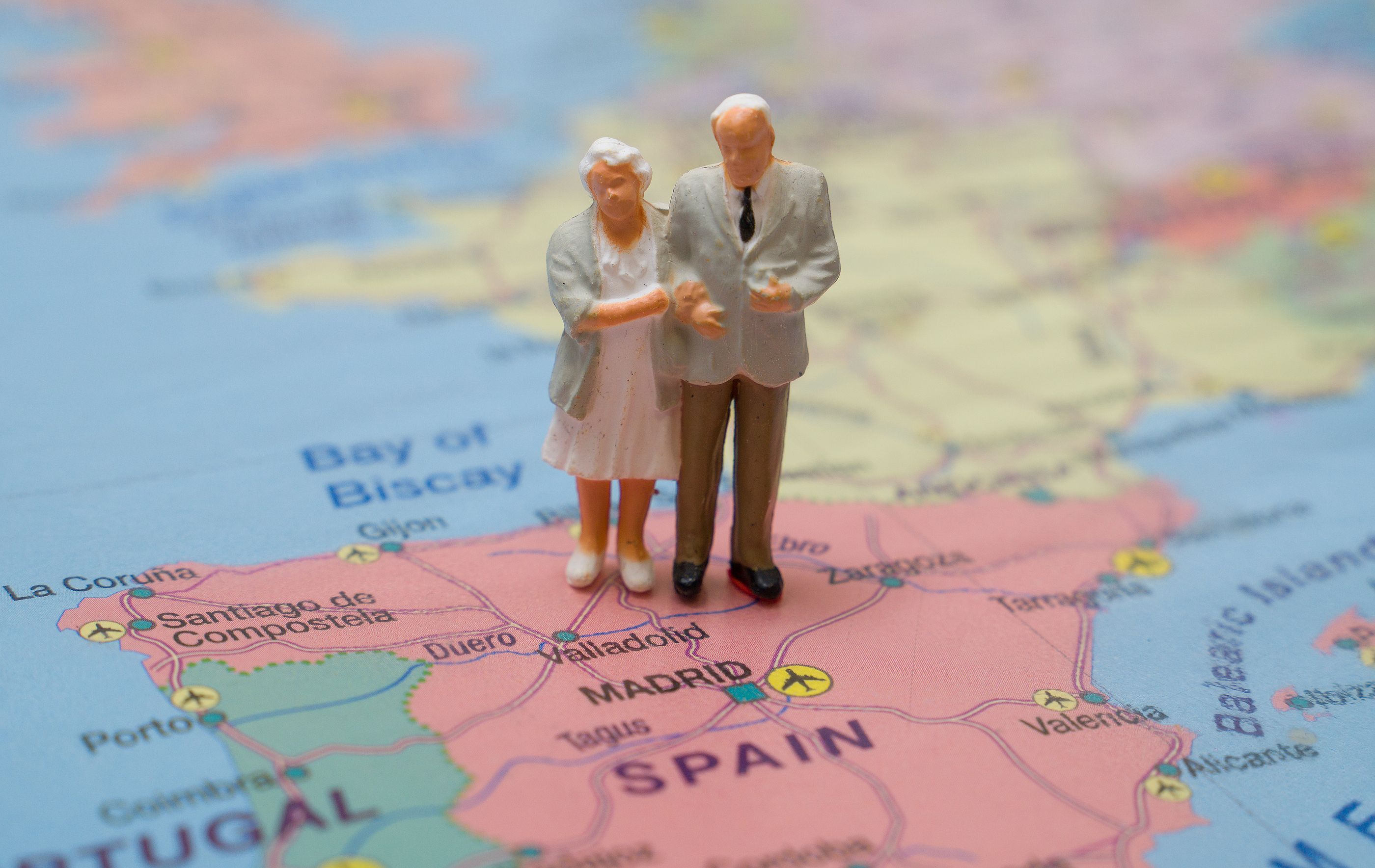 Mapa de las ciudades amigables con las personas mayores en España (Bigstock)