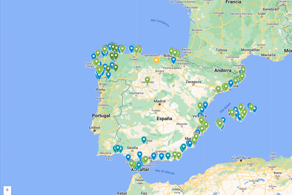 El mapa de las playas sin humo en España (nofumadores.org)