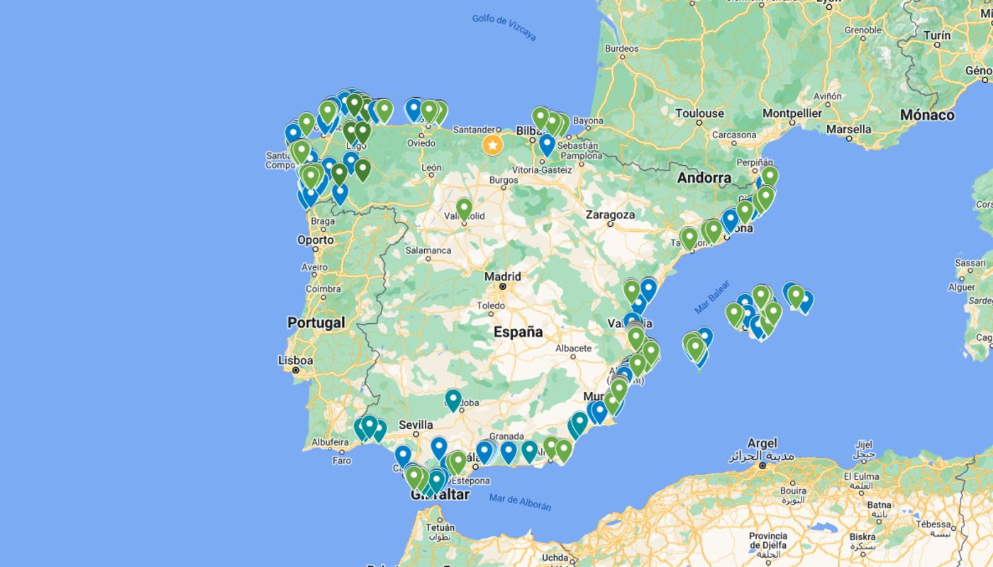 El mapa de las playas sin humo en España