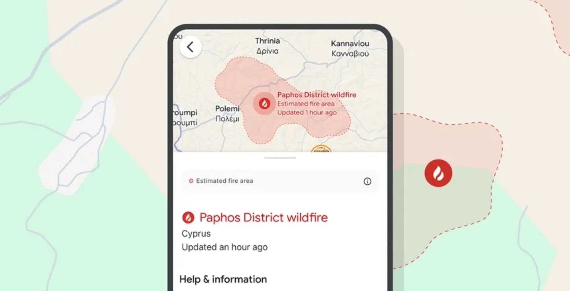 Google Maps ahora te avisa de los incendios forestales en España