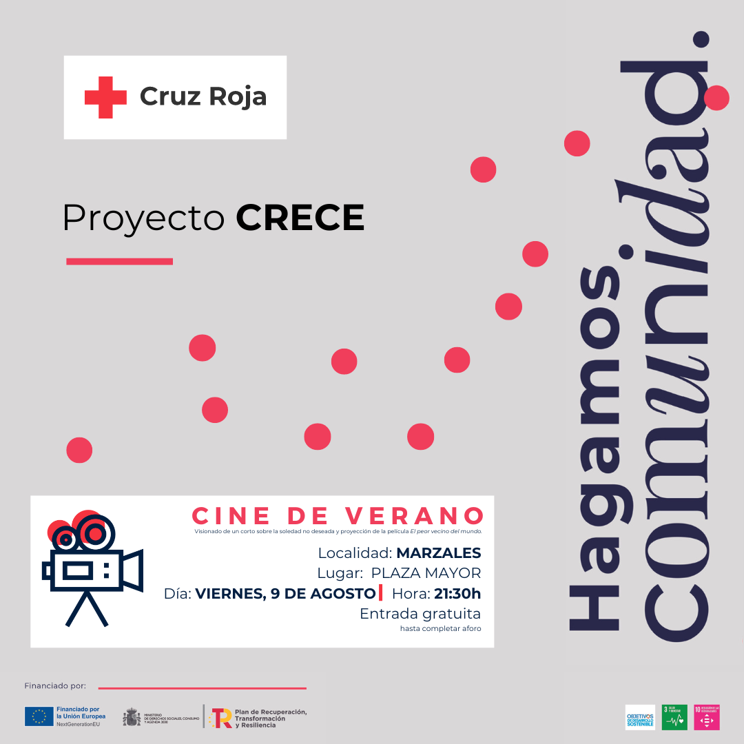 Marzales y Barcial de la Loma acogen el ciclo de Cine de Verano promovido por Cruz Roja