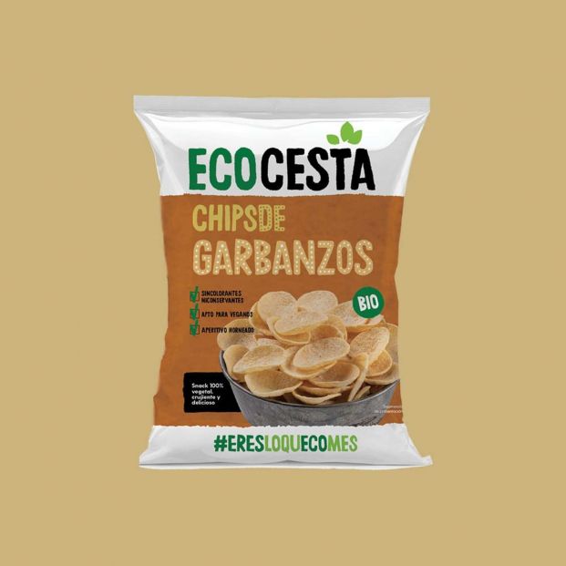 Estos son los mejores aperitivos salados según la OCU. Chips de garbanzos. Ecocesta.