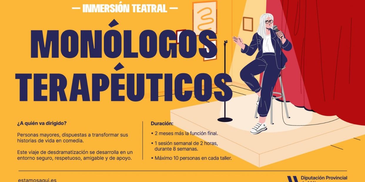 La Diputación de Málaga organiza talleres de monólogos terapéuticos para personas mayores