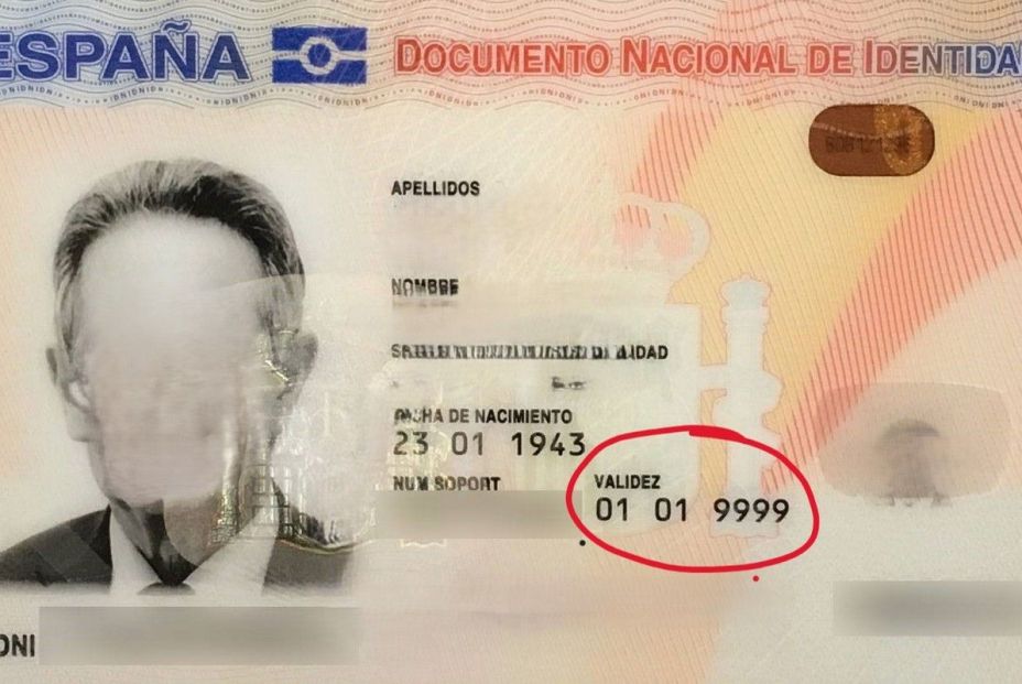 El DNI permanente con año de caducidad 9.999 fue rechazado en una frontera europea