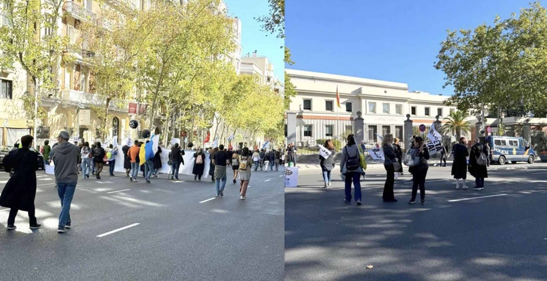 Cerca de 2.500 mutualistas se manifestaron hoy en Madrid por unas pensiones dignas