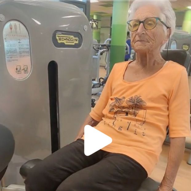 Iñaxi Lasa, la centenaria que va al gimnasio cada día desde los 93 años (TikTok)