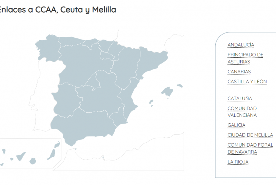 Mapa de subvenciones por comunidad o ciudad autónoma. Fuente: Gobierno de España