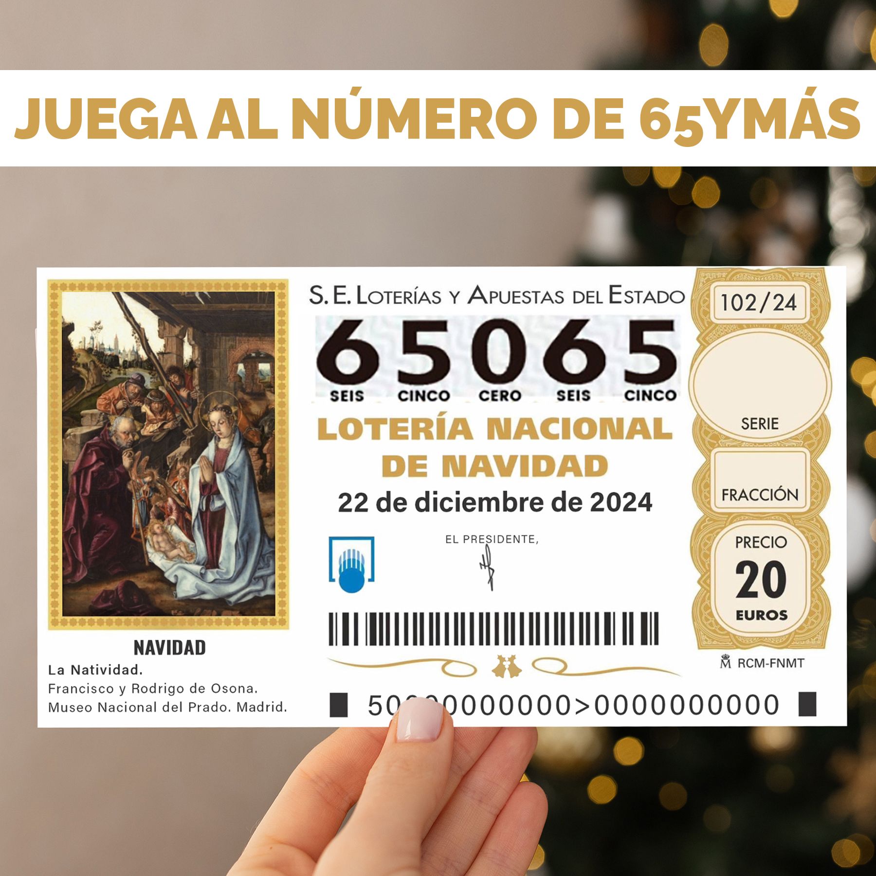 Lotería de Navidad 2024 número 65065