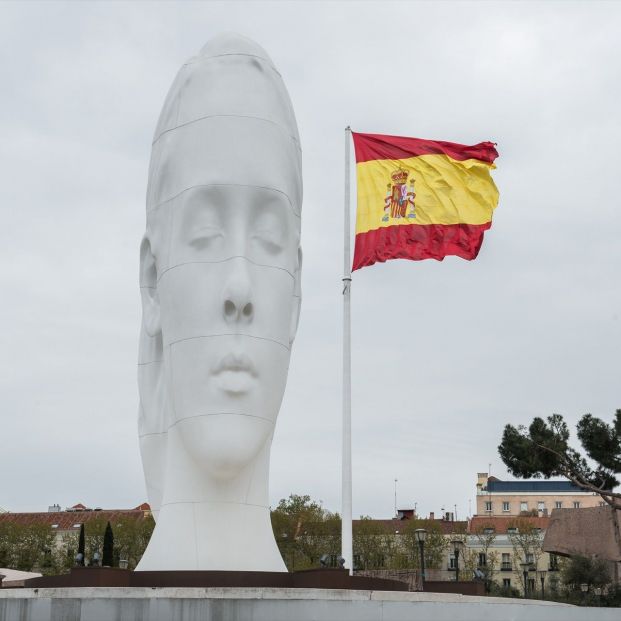 Escultura 'Julia' de Jaume Plensa en la Plaza de Colón (Madrid). Fuente: Europa Press