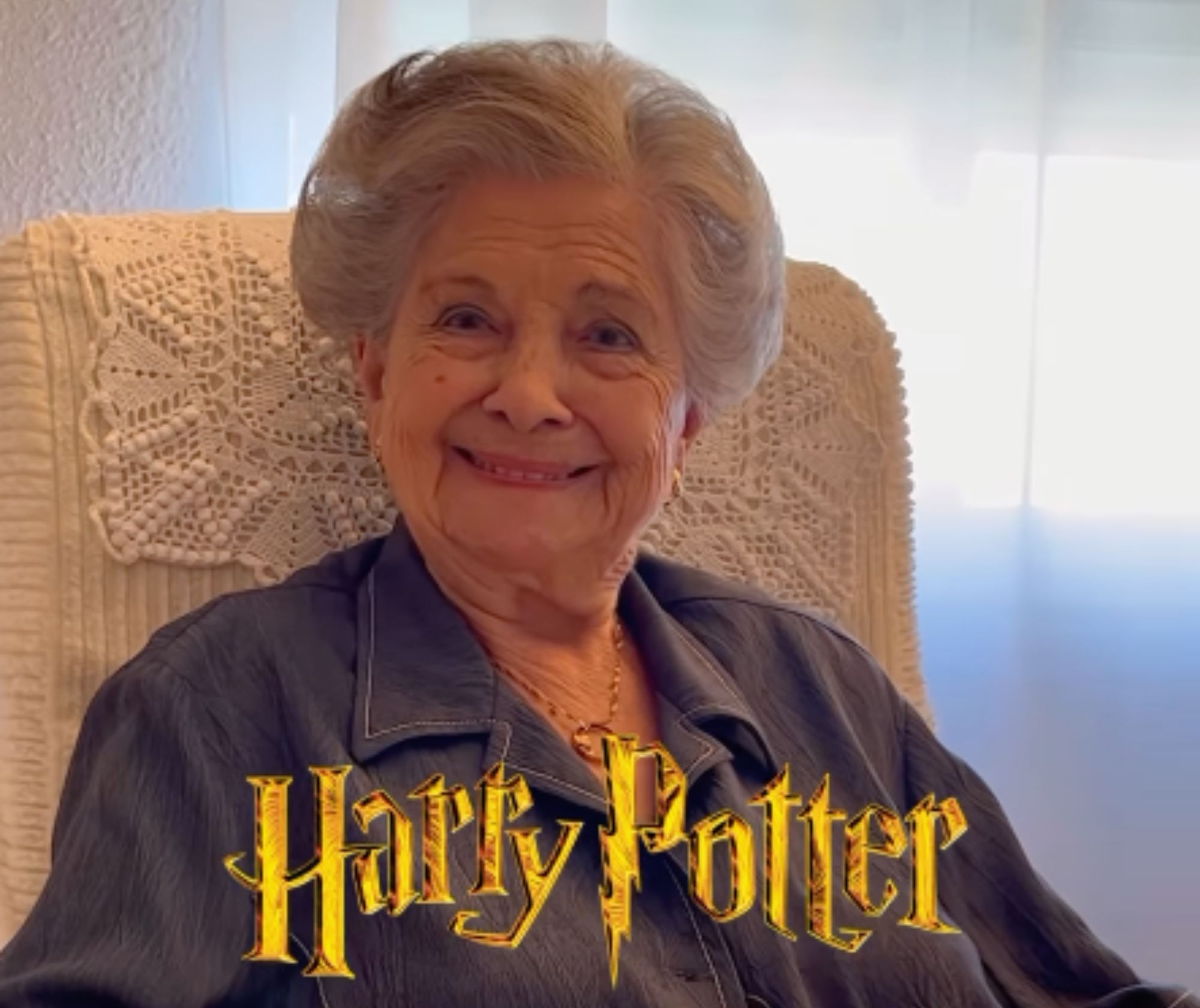 La 'Abuela de dragones' se lanza al mundo de Harry Potter: así reacciona a las míticas películas (Instagram)