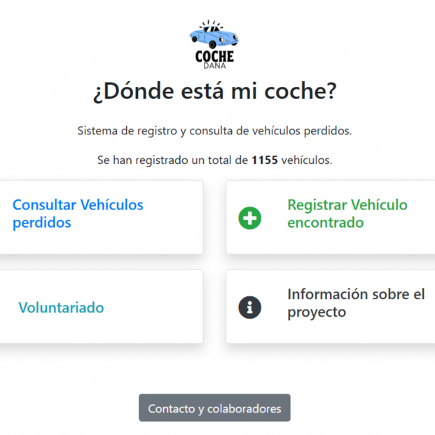 Una web permite localizar y registrar los coches arrastrados por la DANA