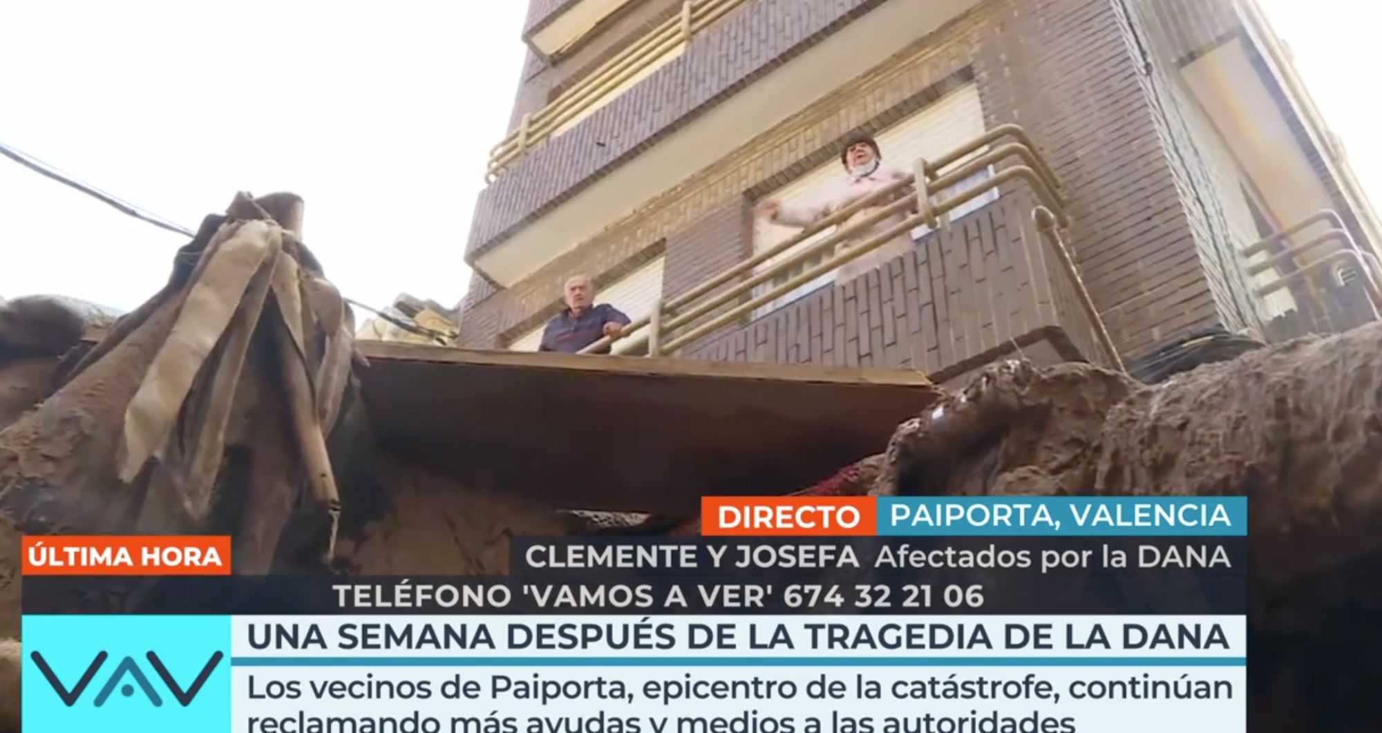 Josefa y Clemente, los dos mayores atrapados más de una semana en su casa por la DANA