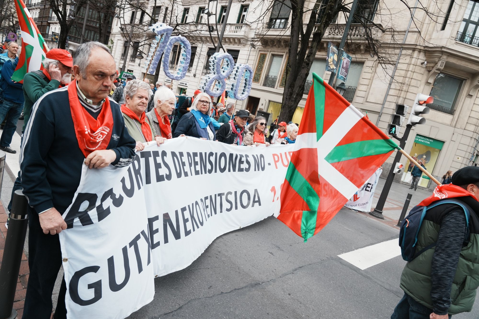 Nueva marcha de pensionistas vascos: exigen al Gobierno de la CAV que complemente las pagas mínimas