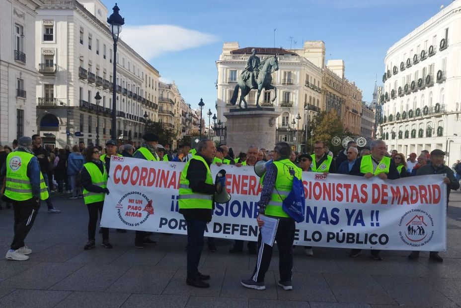 Marcha pensionista en Madrid: exigen IPC real y equiparar las pagas más bajas al salario mínimo