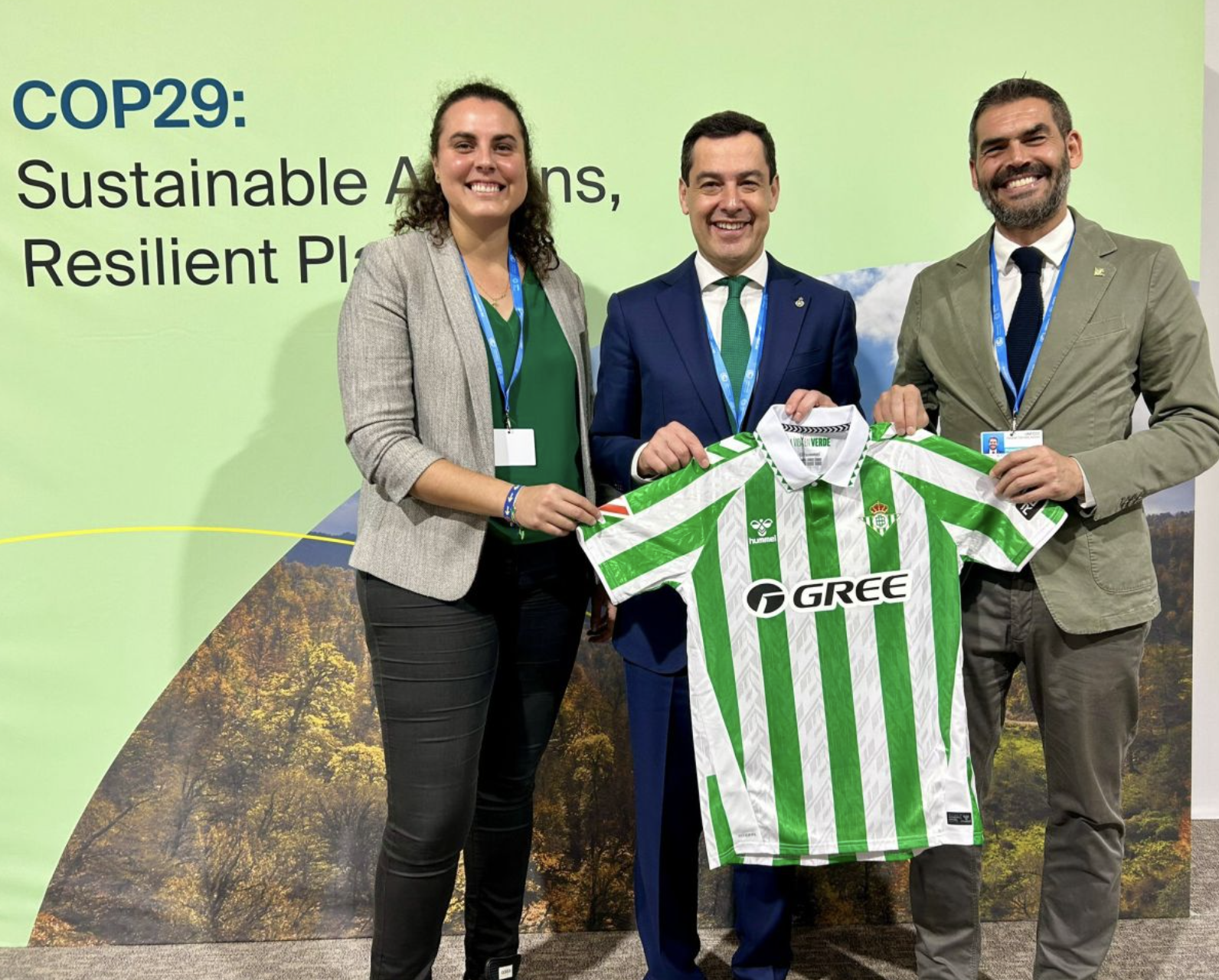 El Real Betis asiste a la COP29 para reafirmar el compromiso contra el cambio climático