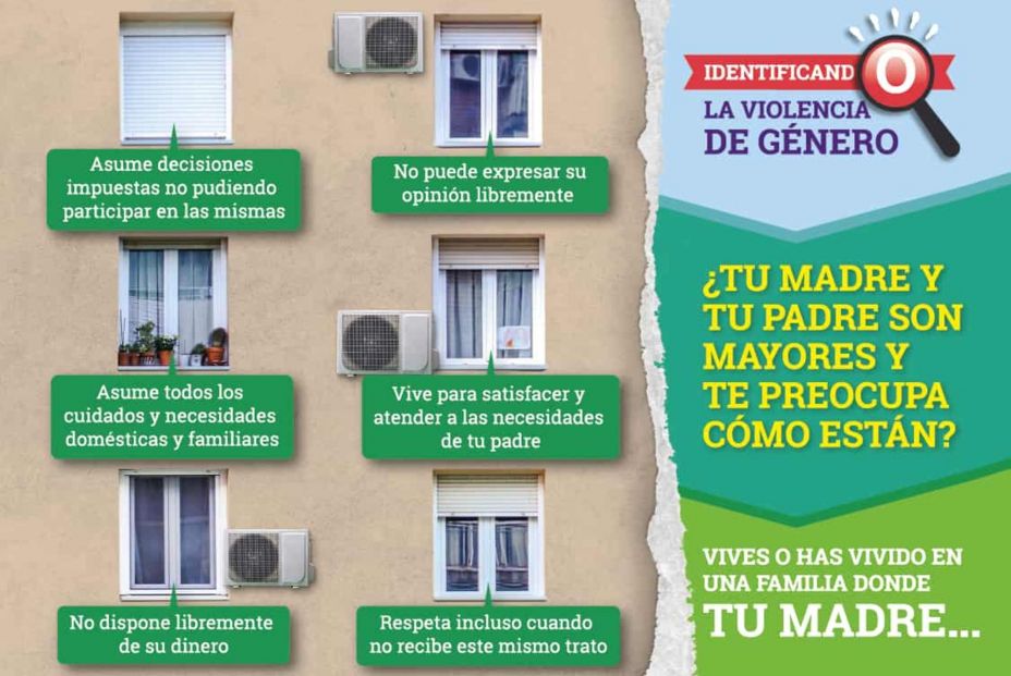 Cartel de la campaña 'Identificando la violencia de género en mayores'. Fuente: Fundación Luz Casanova