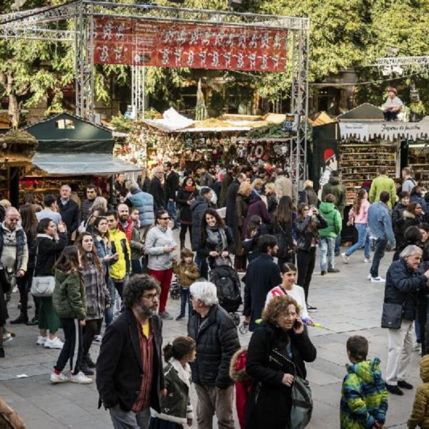 Imagen del mercadillo de Santa Llúcia (Barcelona) en 2018. Fuente: Pep Herrero / Asociación Fira de Santa Llúcia