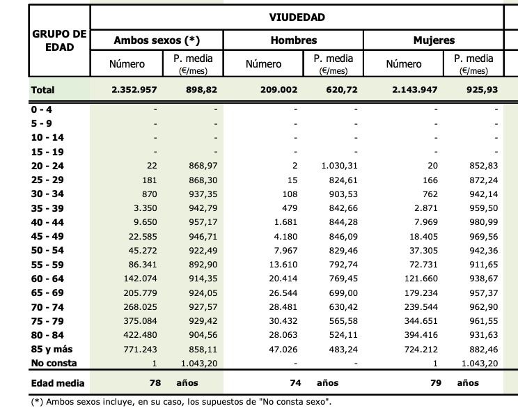 Pensión viuedad 2024