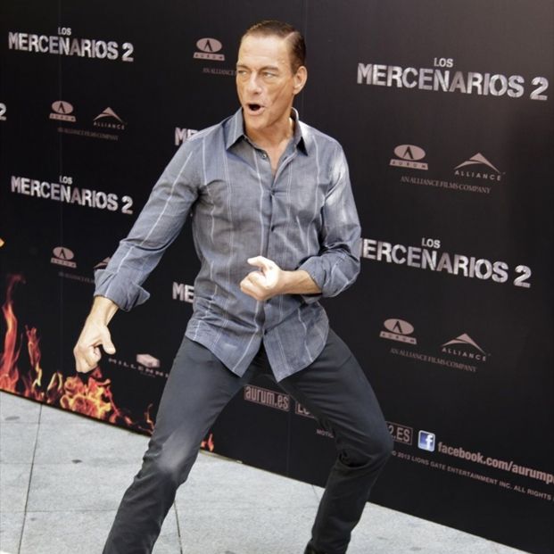 Jean-Claude Van Damme en el photocall de la película 'Los mercenarios 2'. Fuente: Eduardo Parra / Europa Press