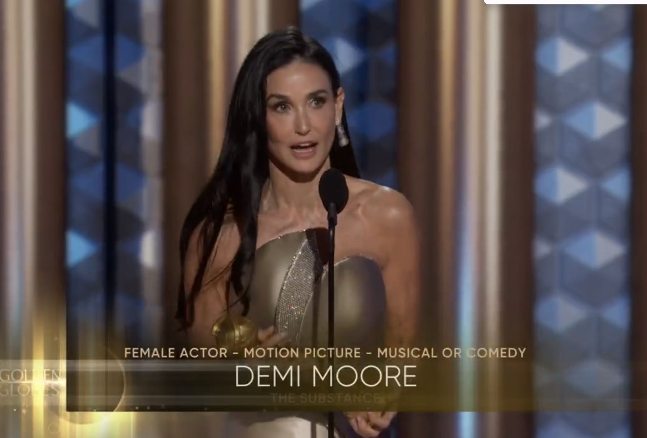 Demi Moore: "Llevo 45 años en esto y es la primera vez que gano un premio como actriz"