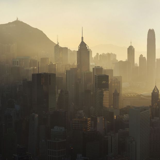 Polución del aire en Hong Kong, China (2013). Fuente: Bigstock