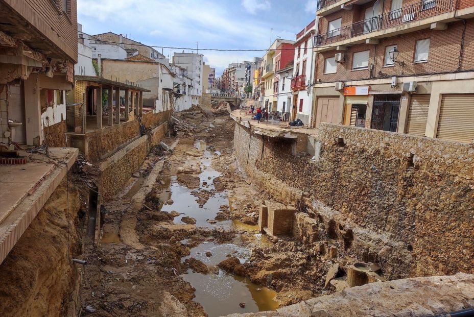 Imagen de la localidad valenciana de Chiva tras la dana. Fuente: Diputación de València