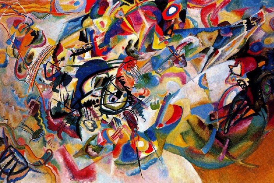 Composición VII Kandinsky 1913 (Grito de esperanza contra la irrupción de la Guerra Mundial) Galería estatal de Moscú, Rusia