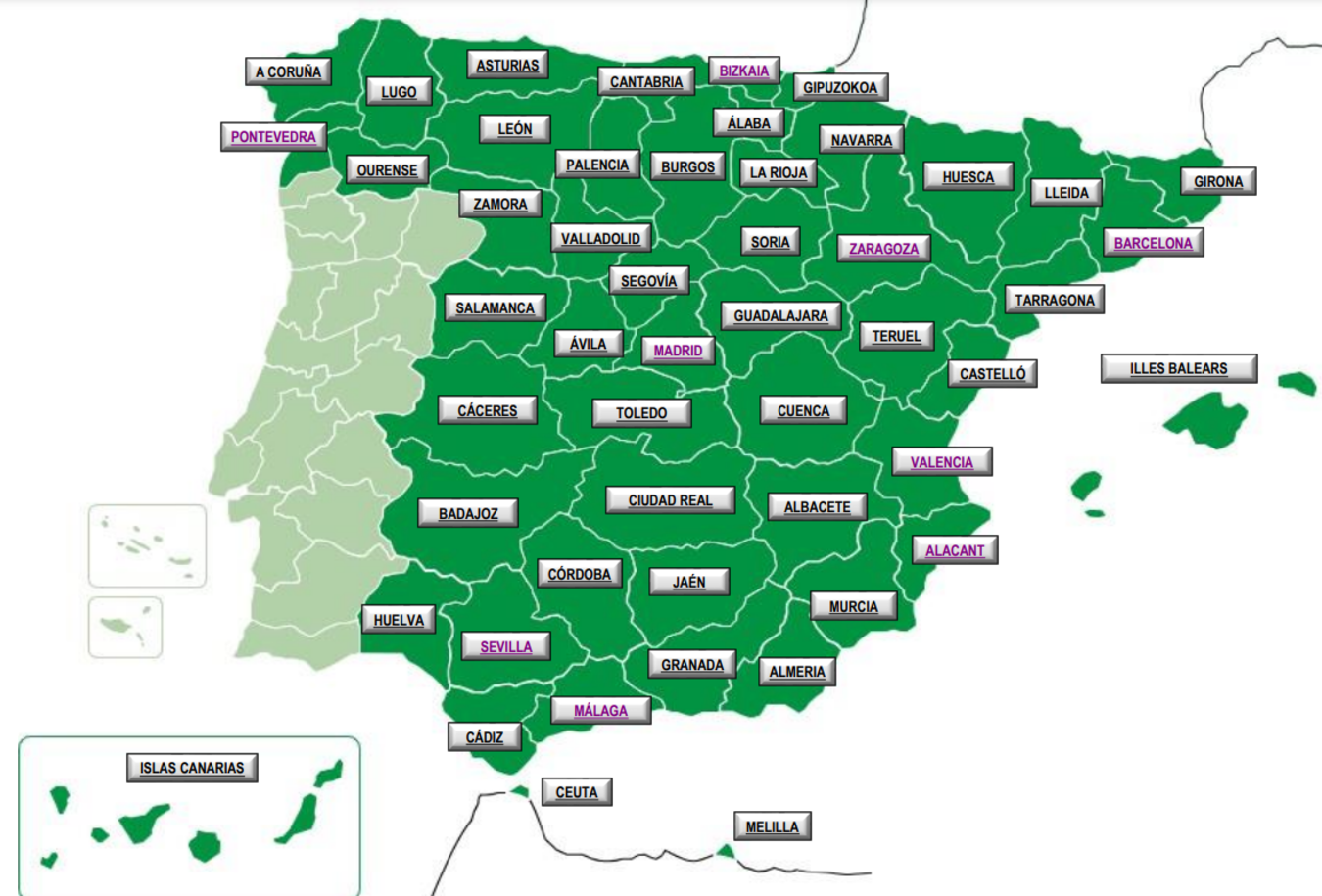 El mapa en el que puedes consultar qué tiendas de Mercadona tienen sección 'Listo para Comer' (Mercadona)