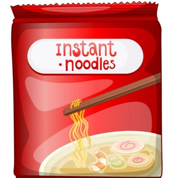 Ilustración de un paquete de noodles. Fuente: Bigstock