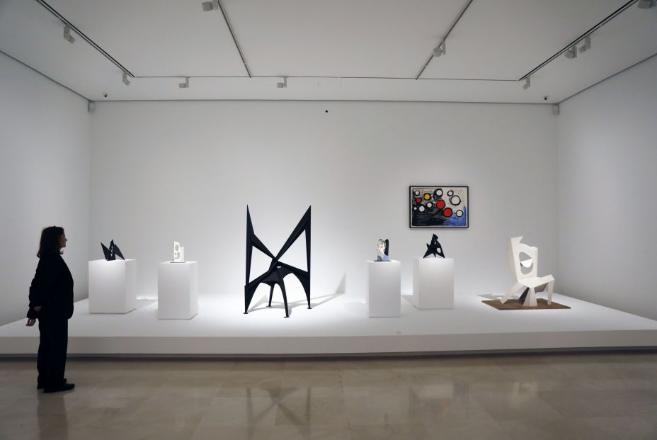 EuropaPress 2386773 Varios personas contemplan la nueva exposición de 'Calder Picasso' en el Museo Picasso de la capital