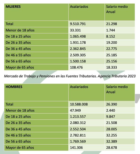 brecha salarial asalariados, csif