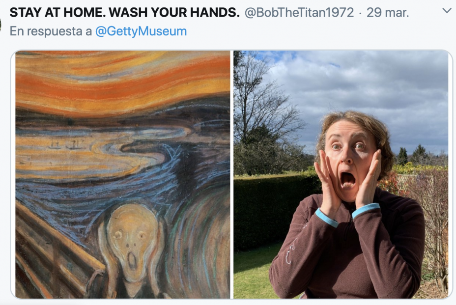 Imitar obras de arte: el grito, de Munch