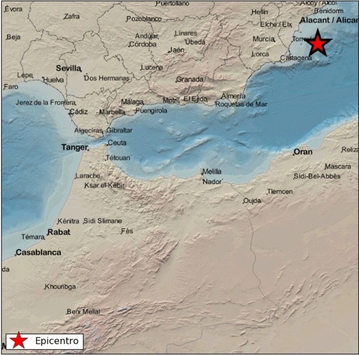 Un terremoto de 3,6 grados se siente en varias localidades de Alicante
