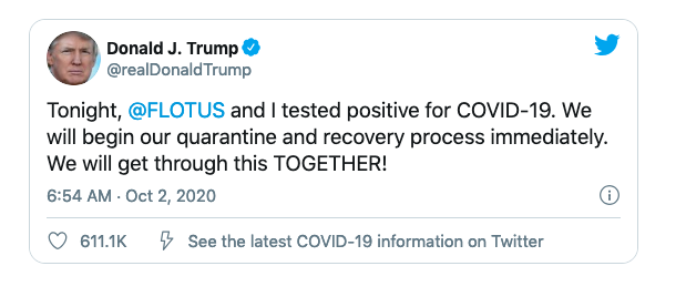 Trump da positivo en coronavirus