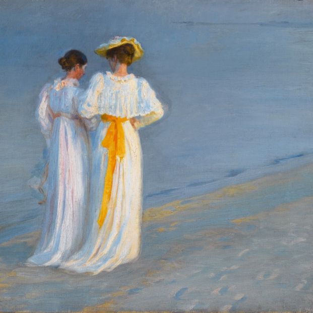 Peder Severin Krøyer   Anna Ancher og Marie Krøyer på stranden ved Skagen